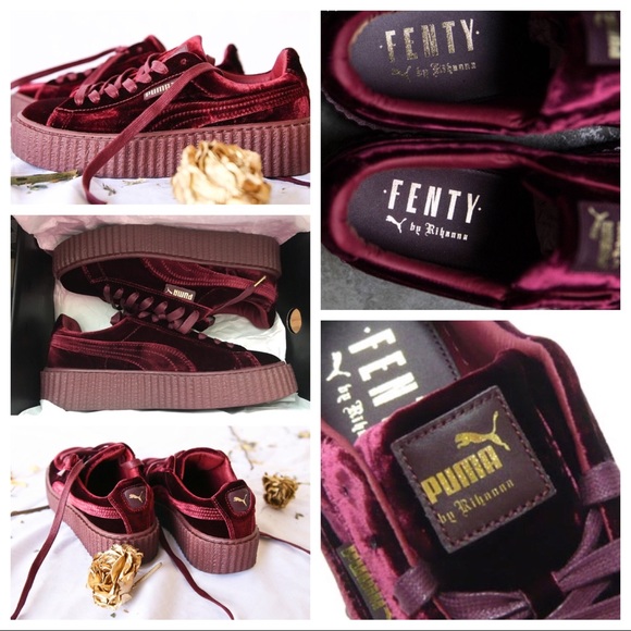 NWT 🔥FENTY x PUMA🔥 Royal Purple Velvet Creepers - Picture 6 of 8